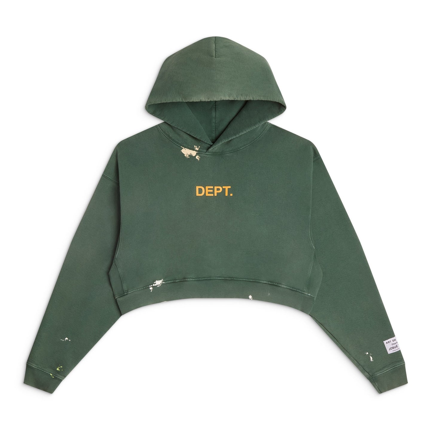 WOMEN'S CROPPED PAINTED LOGO HOODIE