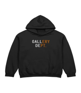 Gallery Dept Hoodie Unisex with Multicolor Logo front view
