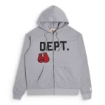 Gallery Dept Boxing Merch Zip Hoodie front design
