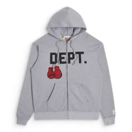 Gallery Dept Boxing Merch Zip Hoodie front design