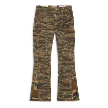 Gallery Dept Cargo Flare Pant front view with utility pockets