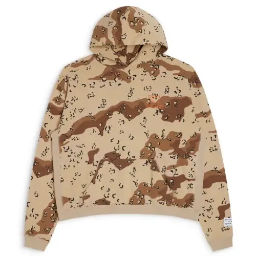 Gallery Dept French Collector Camo Hoodie Front view of Gallery Dept French Collector Camo Hoodie
