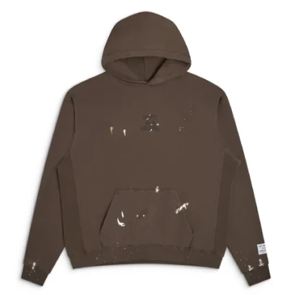 Gallery Dept French Logo Painted Hoodie front view with artistic printed design