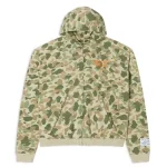 Gallery Dept Frog Camo 90's Full Zip Hoodie front camouflage design