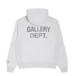 Gallery Dept Light Grey Paint Logo Hoodie Back