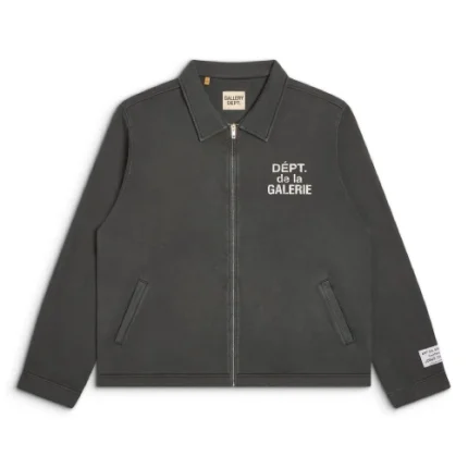 Gallery Dept Montecito Full Zip Black Jacket front view