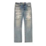 Gallery Dept Tear Denim Pant front view with distressed finish