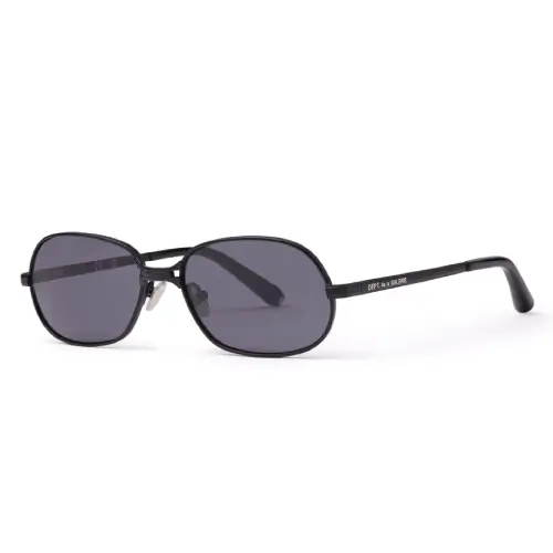 GALLERY DEPT. October 12 2001 Black Sunglasses Side Wearing View GALLERY DEPT. October 12 2001 black sunglasses side wearing view