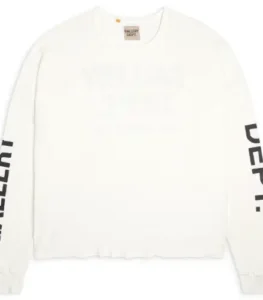 Gallery Dept Thermal Long Shirt White front view