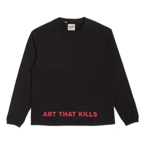 Gallery Dept Anarchy L-S Shirt Black (1) Gallery Dept Anarchy L-S Shirt Black front view