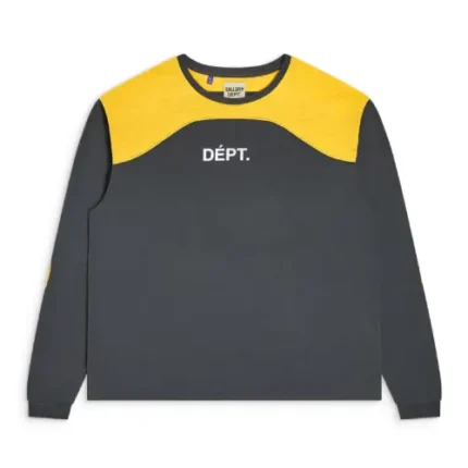 Gallery Dept Freestyle Long Sleeve Tee Charcoal Grey front view