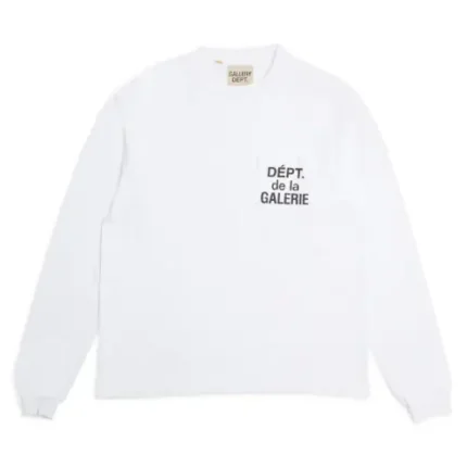 Gallery Dept French long sleeve pocket tee white front