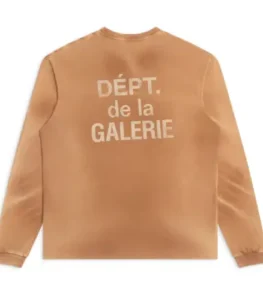 Gallery Dept French camel brown long sleeve tee back view