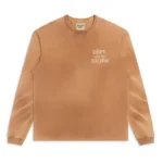 Gallery Dept French long sleeve tee camel brown front view