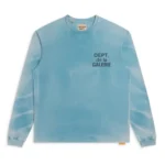 Gallery Dept French Long Sleeve Tee Shirt Light Blue front view