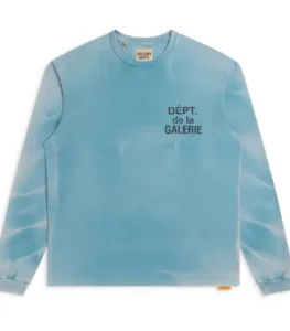 Gallery Dept French Long Sleeve Tee Shirt Light Blue front view