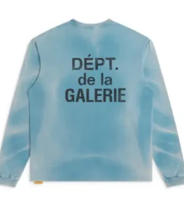 Gallery Dept French Long Sleeve Tee Shirt Light Blue back view