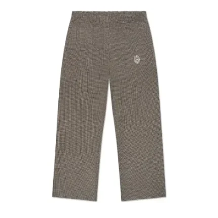 Gallery Dept Logan Track Pant olive micro plaid front view