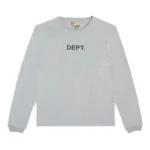 Gallery Dept Long Sleeve Tee Light Grey front view