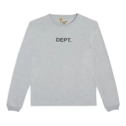 Gallery Dept Long Sleeve Tee Light Grey front view