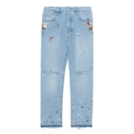 Gallery Dept Pascal Denim Paint Pant light denim blue front view