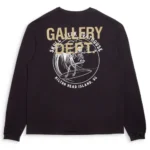 Gallery Dept Skull Creek L-S Tee Shirt Black back view