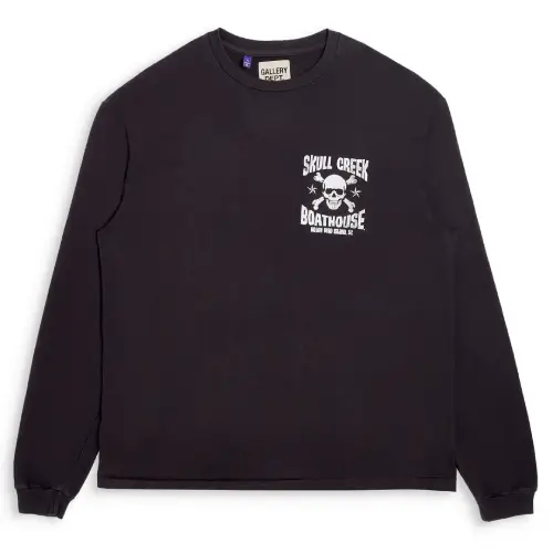 Gallery Dept Skull Creek L-S Tee Shirt Black (2) Gallery Dept Skull Creek L-S Tee Shirt Black front view