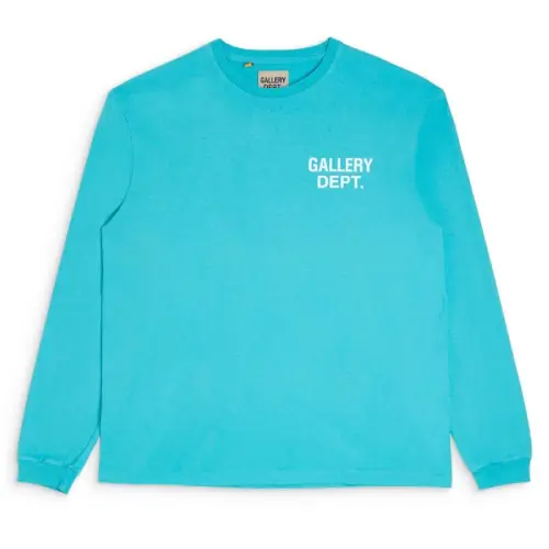 Gallery Dept Souvenir L-S Blue Shirt (1) Gallery Dept Souvenir L-S Blue Shirt front view
