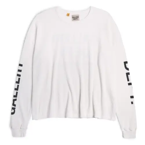 Gallery Dept Thermal L-S Shirt White (1) Gallery Dept Thermal L-S Shirt White front view