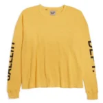 Gallery Dept thermal shirt in mustard yellow front view