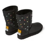 Gallery Dept UGG Classic Short Black Leather back view