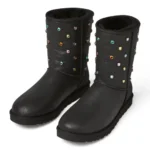 Gallery Dept UGG Classic Short Black Leather front view
